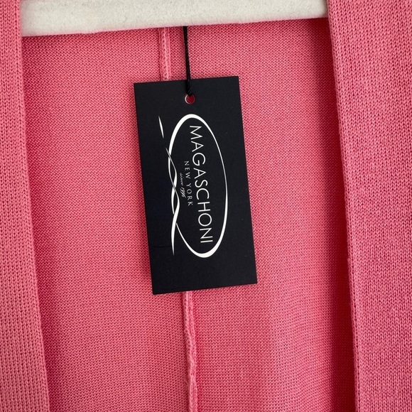 NWT Magaschoni Silk Cashmere Peony Pink Dolman Long Cardigan Sweater Large - Picture 4 of 7